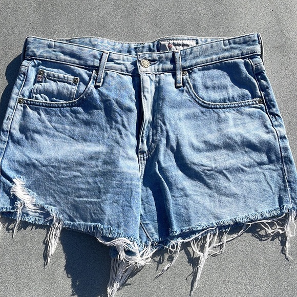AG Adriano Goldschmied - Hailey Cut Off Denim Shorts (29) - Picture 2 of 3